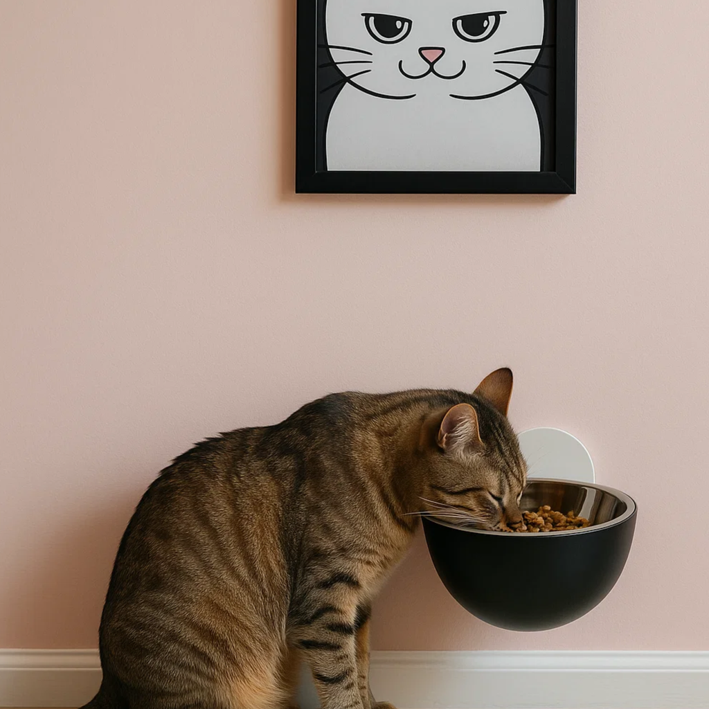 Comedero Elevado Antivómito para Gatos | Diseño Ergonómico que Mejora la Digestión y Cuida su Postura